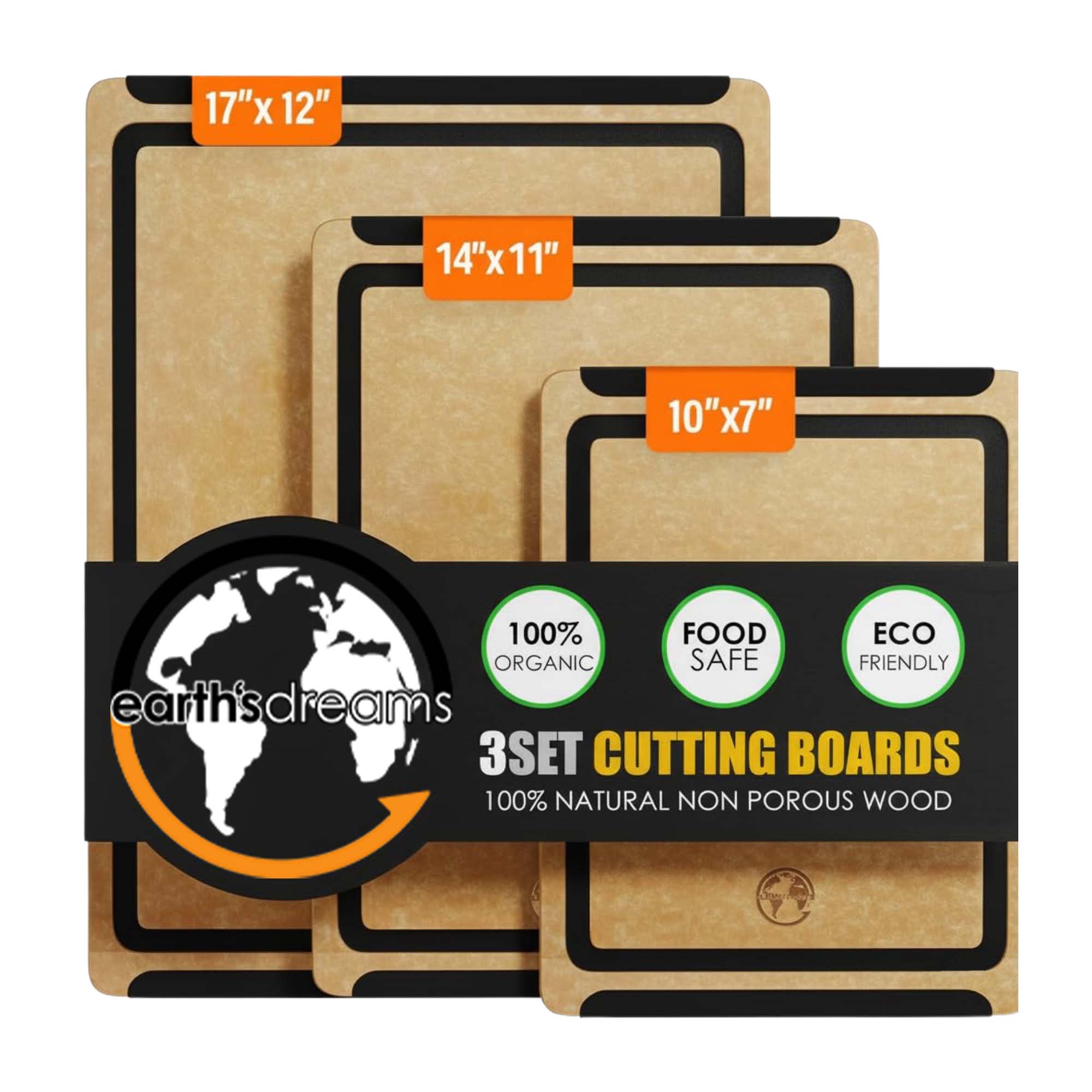 Tan/Black Cutting Board Set